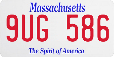 MA license plate 9UG586