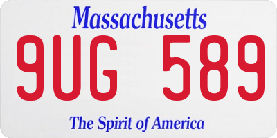 MA license plate 9UG589