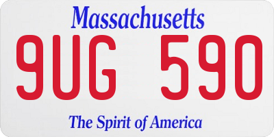 MA license plate 9UG590