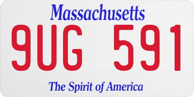 MA license plate 9UG591