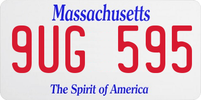 MA license plate 9UG595