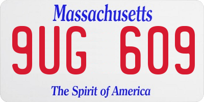 MA license plate 9UG609