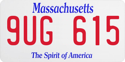 MA license plate 9UG615