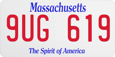 MA license plate 9UG619