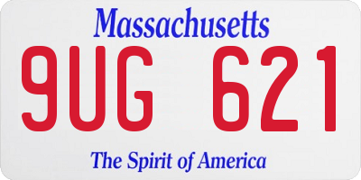 MA license plate 9UG621