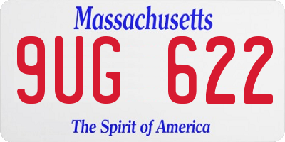 MA license plate 9UG622