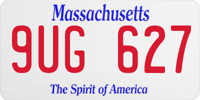 MA license plate 9UG627