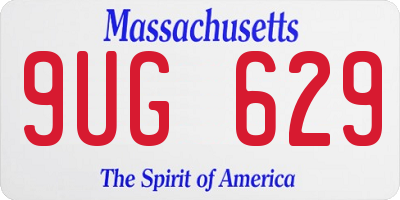 MA license plate 9UG629