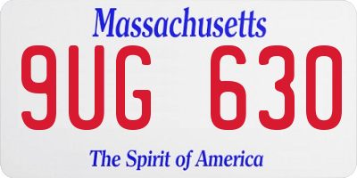 MA license plate 9UG630