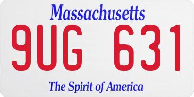 MA license plate 9UG631