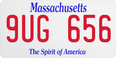 MA license plate 9UG656