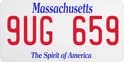 MA license plate 9UG659