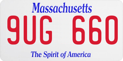 MA license plate 9UG660