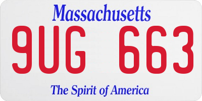 MA license plate 9UG663