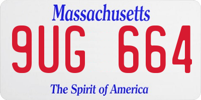 MA license plate 9UG664