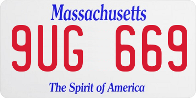 MA license plate 9UG669