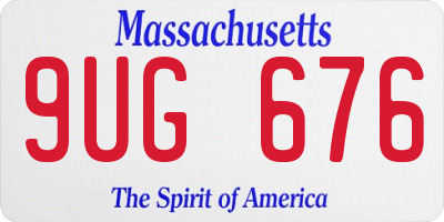 MA license plate 9UG676