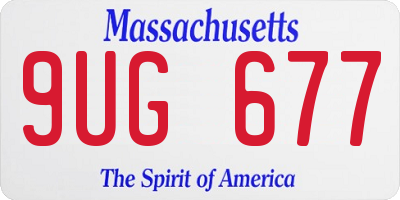 MA license plate 9UG677