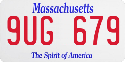 MA license plate 9UG679