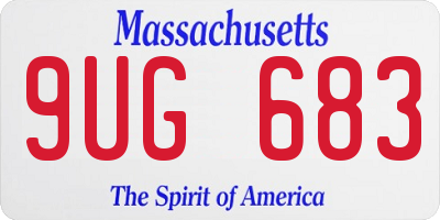 MA license plate 9UG683