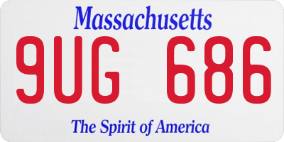MA license plate 9UG686