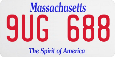 MA license plate 9UG688