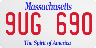 MA license plate 9UG690