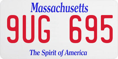 MA license plate 9UG695