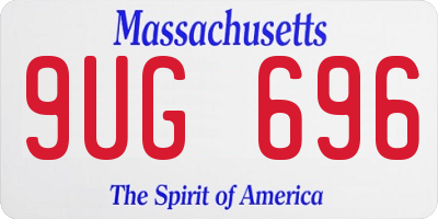MA license plate 9UG696