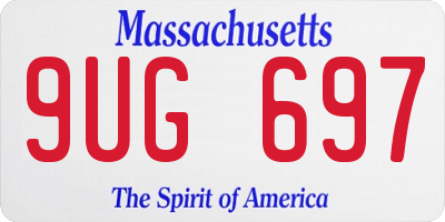 MA license plate 9UG697
