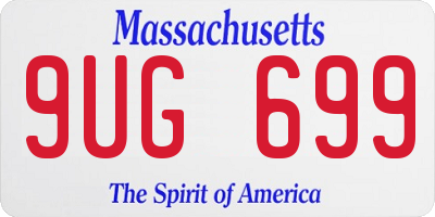 MA license plate 9UG699