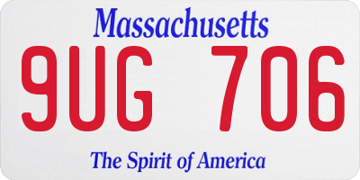 MA license plate 9UG706