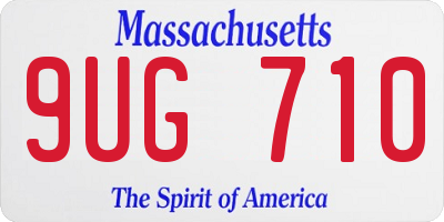 MA license plate 9UG710