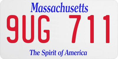 MA license plate 9UG711