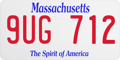 MA license plate 9UG712