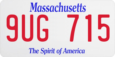 MA license plate 9UG715