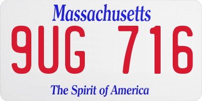 MA license plate 9UG716