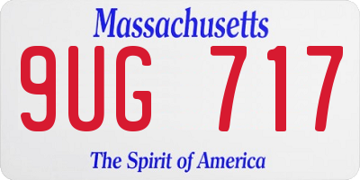 MA license plate 9UG717