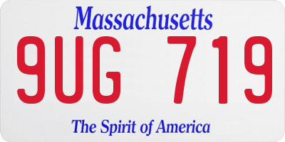 MA license plate 9UG719