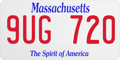 MA license plate 9UG720
