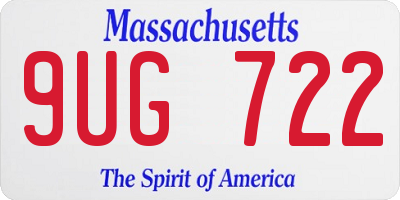 MA license plate 9UG722