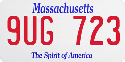 MA license plate 9UG723