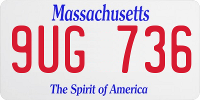 MA license plate 9UG736
