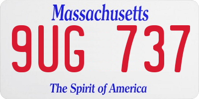 MA license plate 9UG737