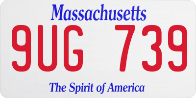 MA license plate 9UG739