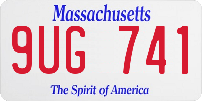 MA license plate 9UG741