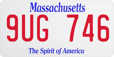 MA license plate 9UG746
