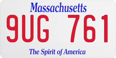 MA license plate 9UG761