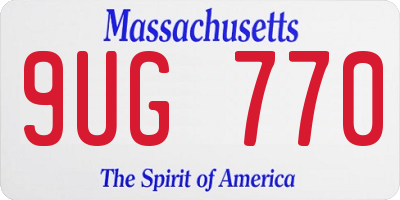 MA license plate 9UG770