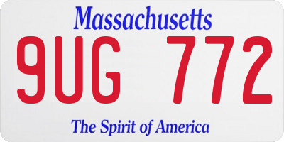 MA license plate 9UG772